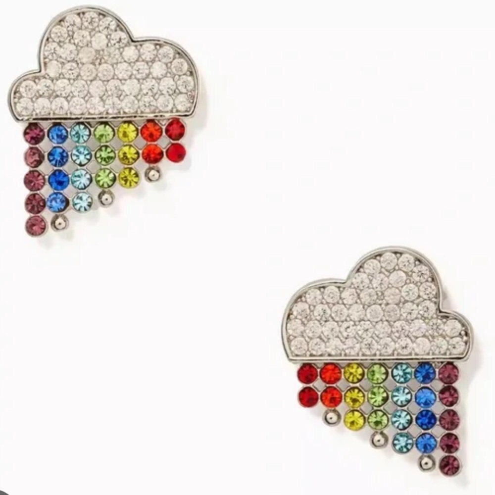 New Kate Spade Into The Sky Rainbow Studs
